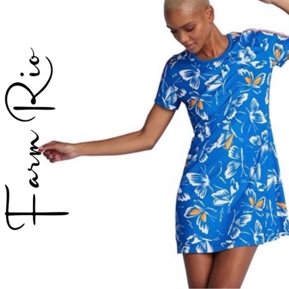 Farm Rio x adidas Blue Floral Women's Dress